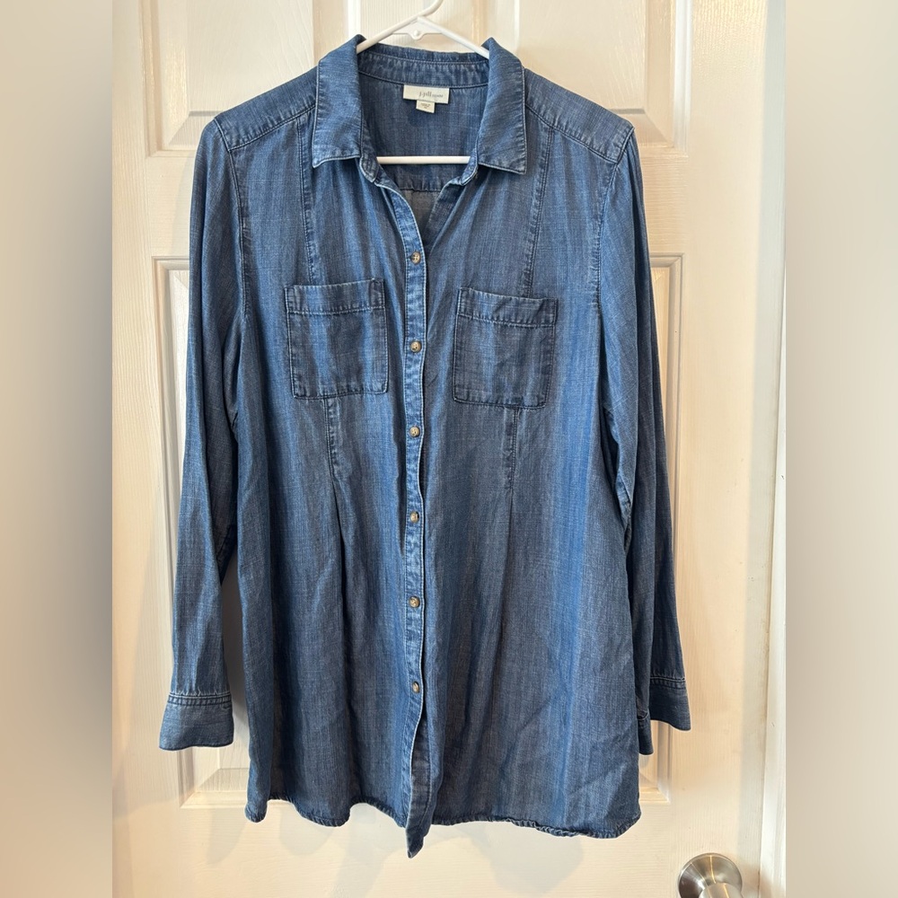 J. Jill Blue Denim Shirt